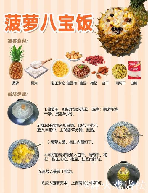 详细教学：菠萝饭简单做法视频教程